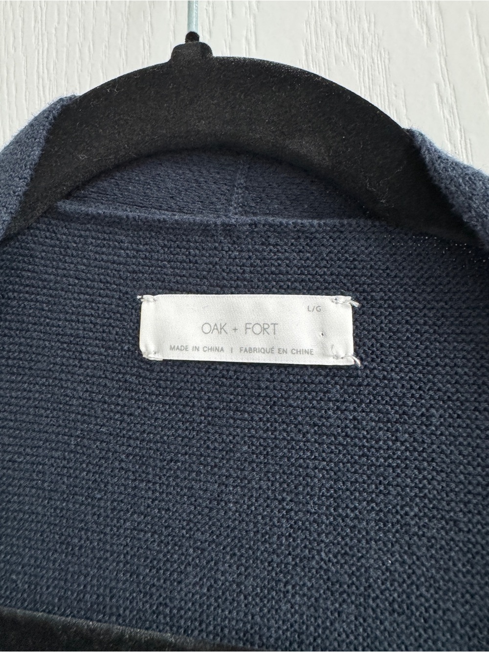 OAK + FORT Open-Front Cardigan - Slate Blue - Picture 3 of 3